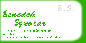 benedek szmolar business card